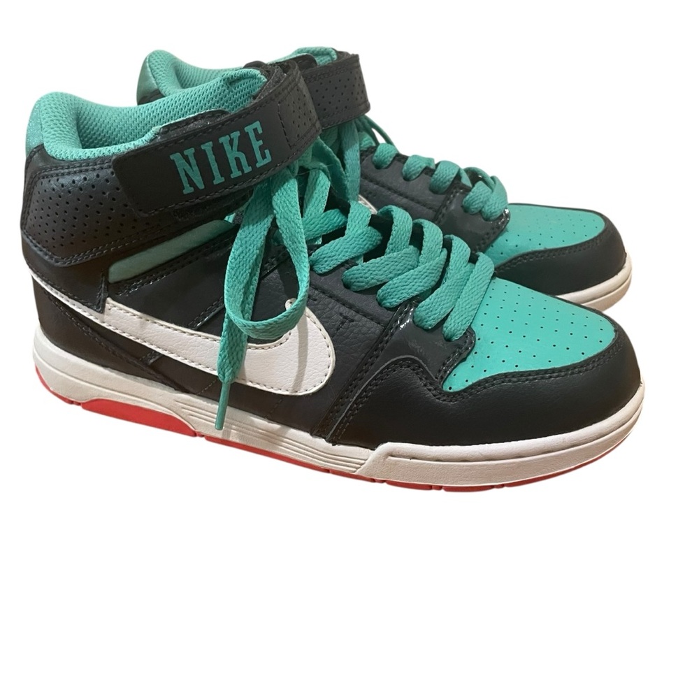 Nike High Top Sneakers Black Teal White Pink Youth Size 4Y Women’s Size 5.5 - Picture 5 of 9